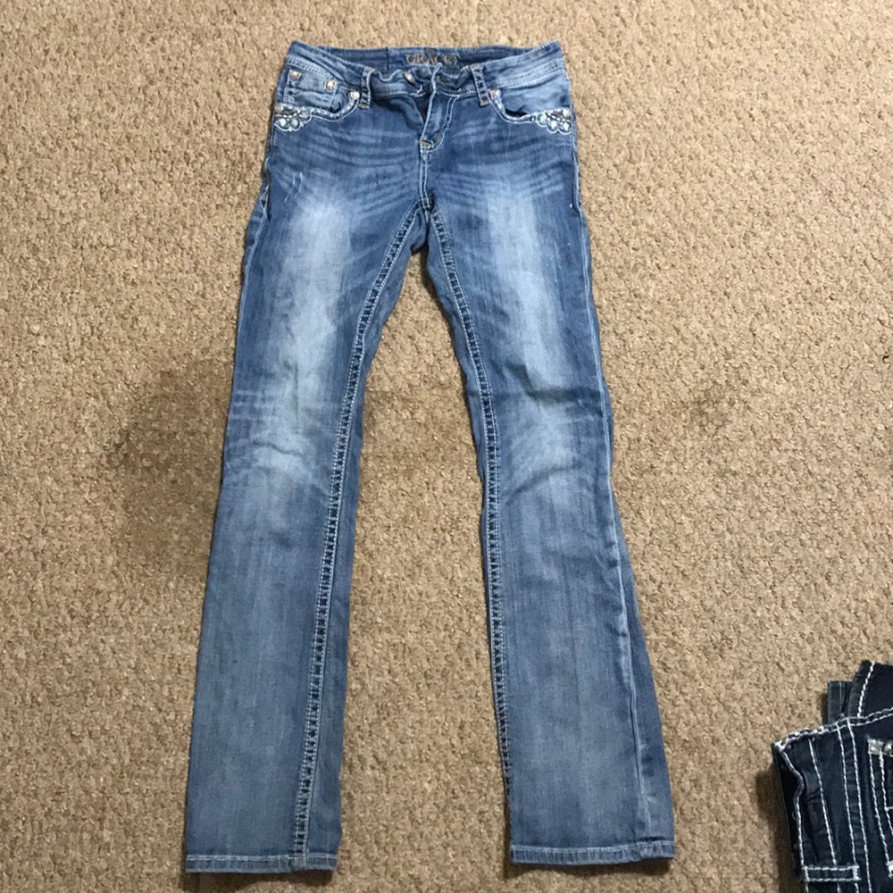 Grace in LA light wash bootcut jeans